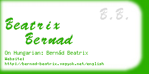 beatrix bernad business card
